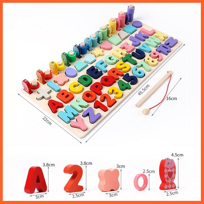 whatagift.com.au Educational Toys Wooden Preschool Educational Toys | Children Board Math Figures Developing Toy