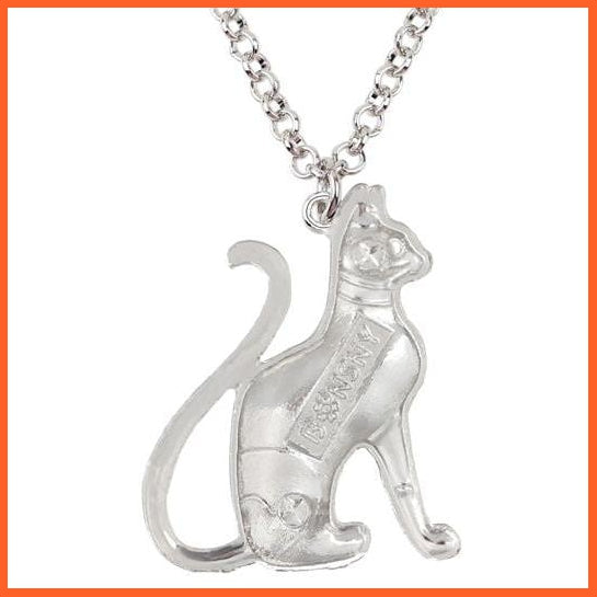 Elegant Floral Kitten Cat Necklace Pendant | Alloy  Floral Kitten Cat Necklace Pendant Collar Fashion Animal Jewellery For Women | whatagift.com.au.