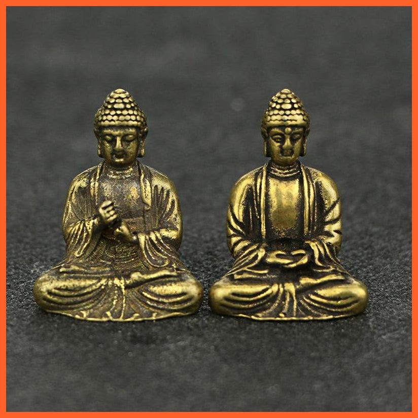 Elegant Retro Brass Buddha Statue For Office Or Home Desk | whatagift.com.au.