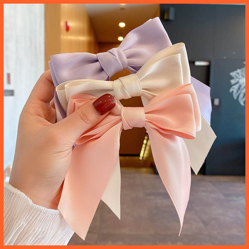 whatagift.com.au Elegant Ribbon Bow Hair Clip | Cute Hair Bows Hairpins For Women Accessories