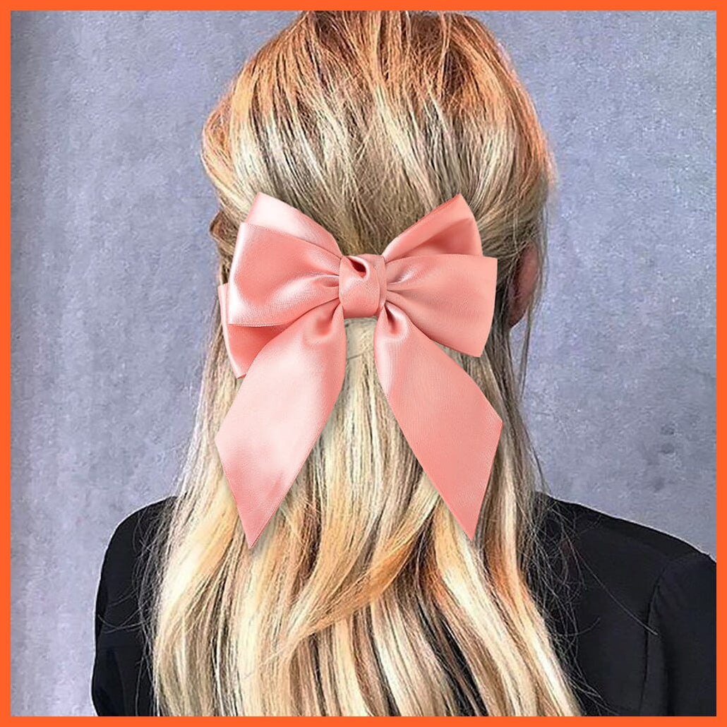 whatagift.com.au Elegant Ribbon Bow Hair Clip | Cute Hair Bows Hairpins For Women Accessories