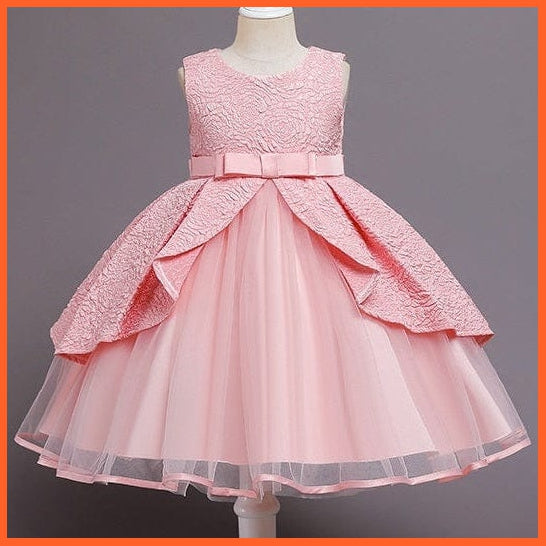 whatagift.com.au Embroidery Silk Princess Dress for Baby Girl