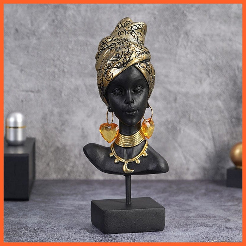 whatagift.com.au Exotic Retro African Black Women Resin Statues | Art Figurines for Home Decoration