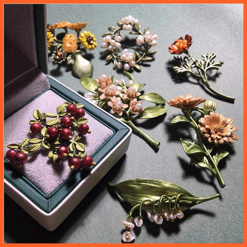 whatagift.com.au Exquisite Colorful Flower Brooch Brooches For Bridesmaid Women Groom