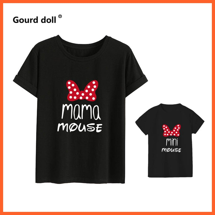 whatagift.com.au Family Mama and Mini text T-shirts | Cotton T-shirts Pair