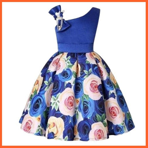 whatagift Floral Print Dresses For Girls