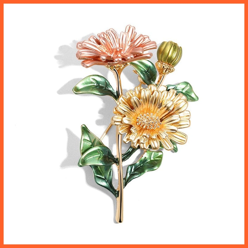 whatagift.com.au Flower 5 Exquisite Colorful Flower Brooch Brooches For Bridesmaid Women Groom