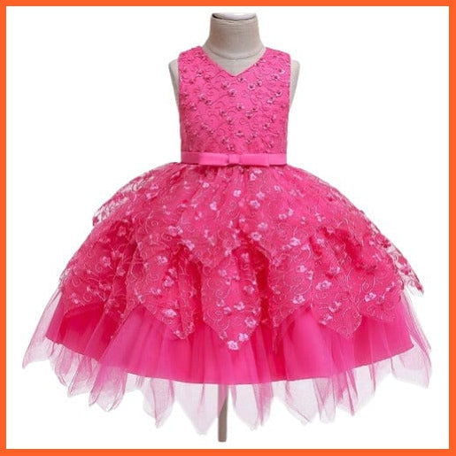 whatagift.com.au Flower Party Tutu Baby Girl Dress | Princess Ball Gown Birthday Dresses