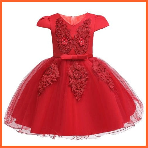whatagift.com.au Flower Party Tutu Baby Girl Dress | Princess Ball Gown Birthday Dresses