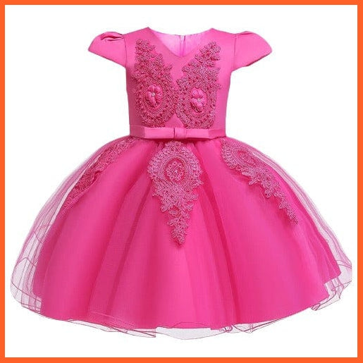 whatagift.com.au Flower Party Tutu Baby Girl Dress | Princess Ball Gown Birthday Dresses
