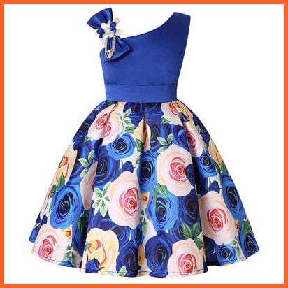 whatagift.com.au Flower Print Elegant Causal Princess Party Dresses