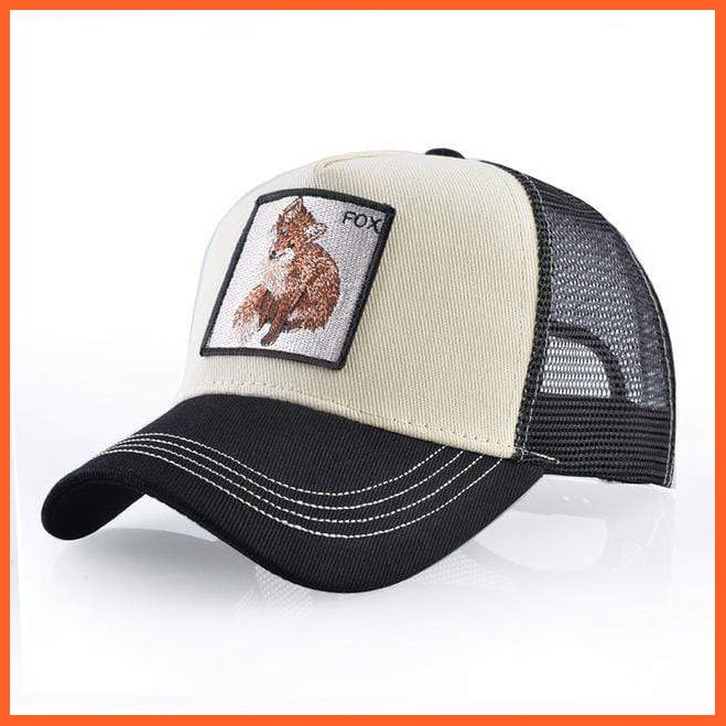 Embroidery Animal Baseball Caps | Men Women Breathable Mesh Snapback Hip Hop Caps | whatagift.com.au.