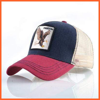 Embroidery Animal Baseball Caps | Men Women Breathable Mesh Snapback Hip Hop Caps | whatagift.com.au.