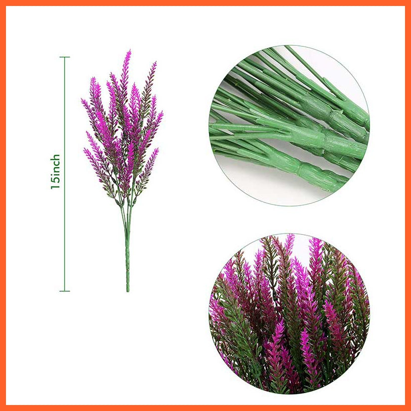 whatagift.com.au Fuchsia / 1Bundle 1/3Bundles Artificial Lavender Flowers | Fake Plant For Home Decoration