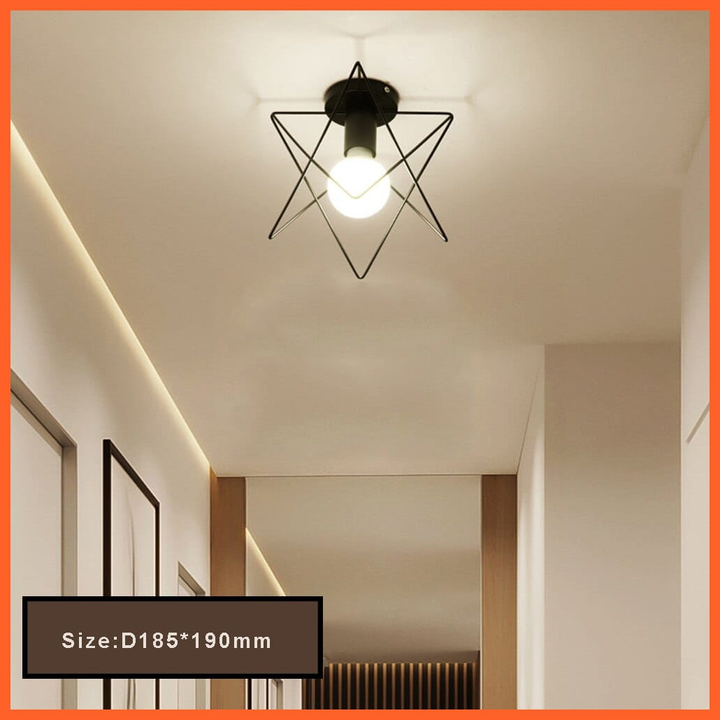 whatagift.com.au G No with Bulb / China Retro Loft E27 LED Ceiling Lamp | Indoor Cage Vintage Ceiling Lighting