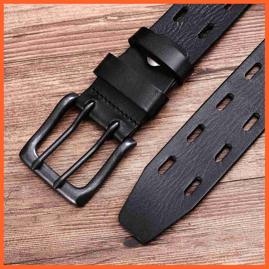 Genuine Leather Double Pin Buckle For Men | whatagift.com.au.