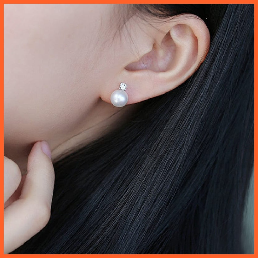 whatagift.com.au Genuine Natural Freshwater Pearl Earrings for Women