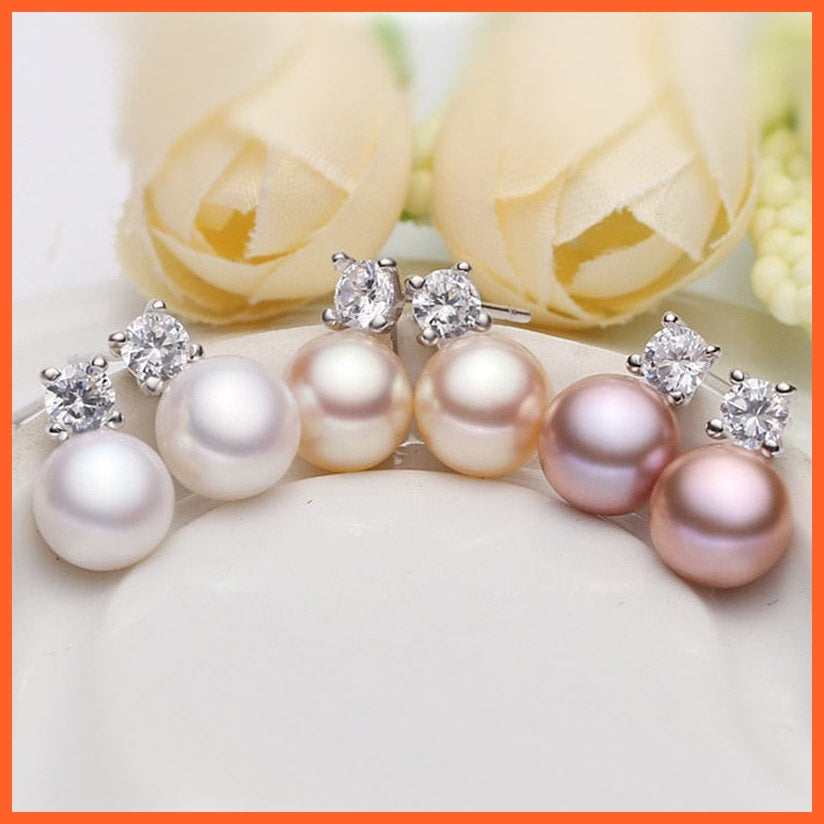 whatagift.com.au Genuine Natural Freshwater Pearl Earrings for Women