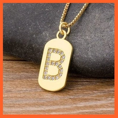 whatagift.com.au gift for her B Gold Plated Luxury Initial A-Z Letters Necklace | Best Gift For Anyone