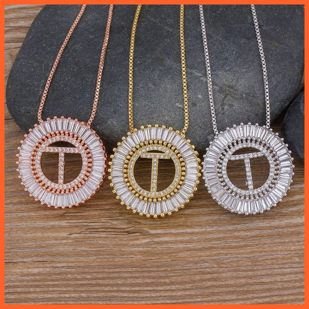 Gold/Silver Color Initial 26 Letters Pendent Necklace | Best Gift For Women | whatagift.com.au.