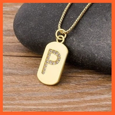 whatagift.com.au gift for her P Copy of Gold Plated Luxury Initial A-Z Letters Necklace | Best Gift For Anyone