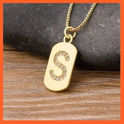 whatagift.com.au gift for her S Copy of Gold Plated Luxury Initial A-Z Letters Necklace | Best Gift For Anyone