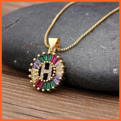 Multicolor Charming With Gold Touch Letter Pendants & Necklace | whatagift.com.au.