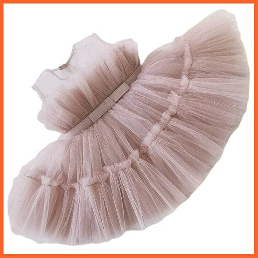 whatagift.com.au Girls Princess Bridesmaid Evening Gown  | Girl Elegant Birthday Tulle Dress