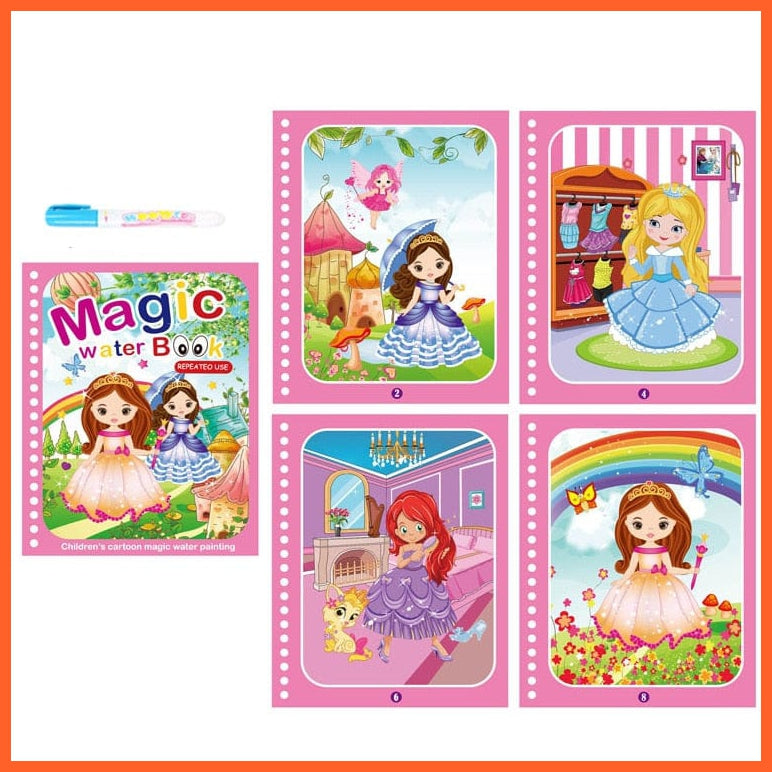 whatagift.com.au Girls Reusable Water Color Book For Children