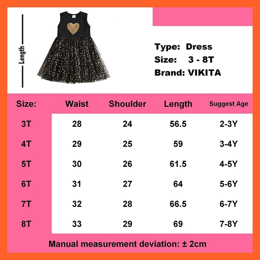 whatagift.com.au Girls Sequins Sleeveless Dresses