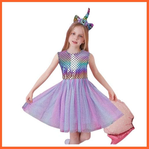 whatagift.com.au Girls Sleeveless colorful Party Dresses