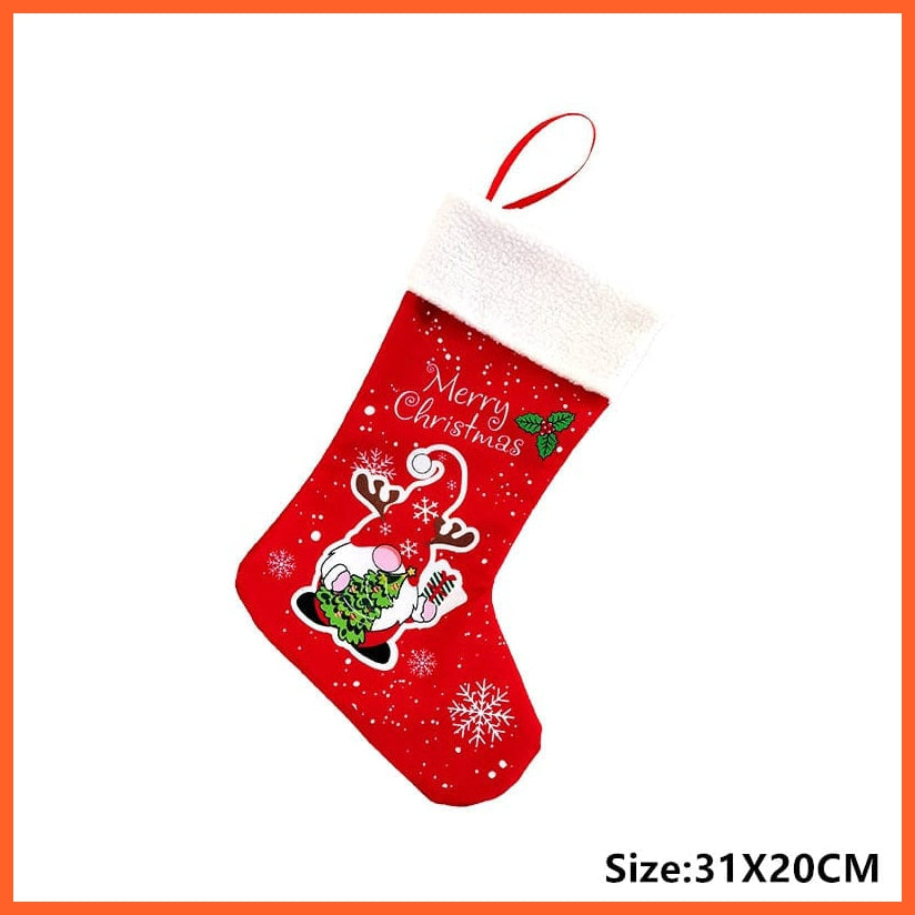 whatagift.com.au Gnome tree Navidad Christmas Stocking Santa Sacks Gift Christmas Decorations for Home Candy Bag Hanging Xmas Tree Ornament New Year 2023