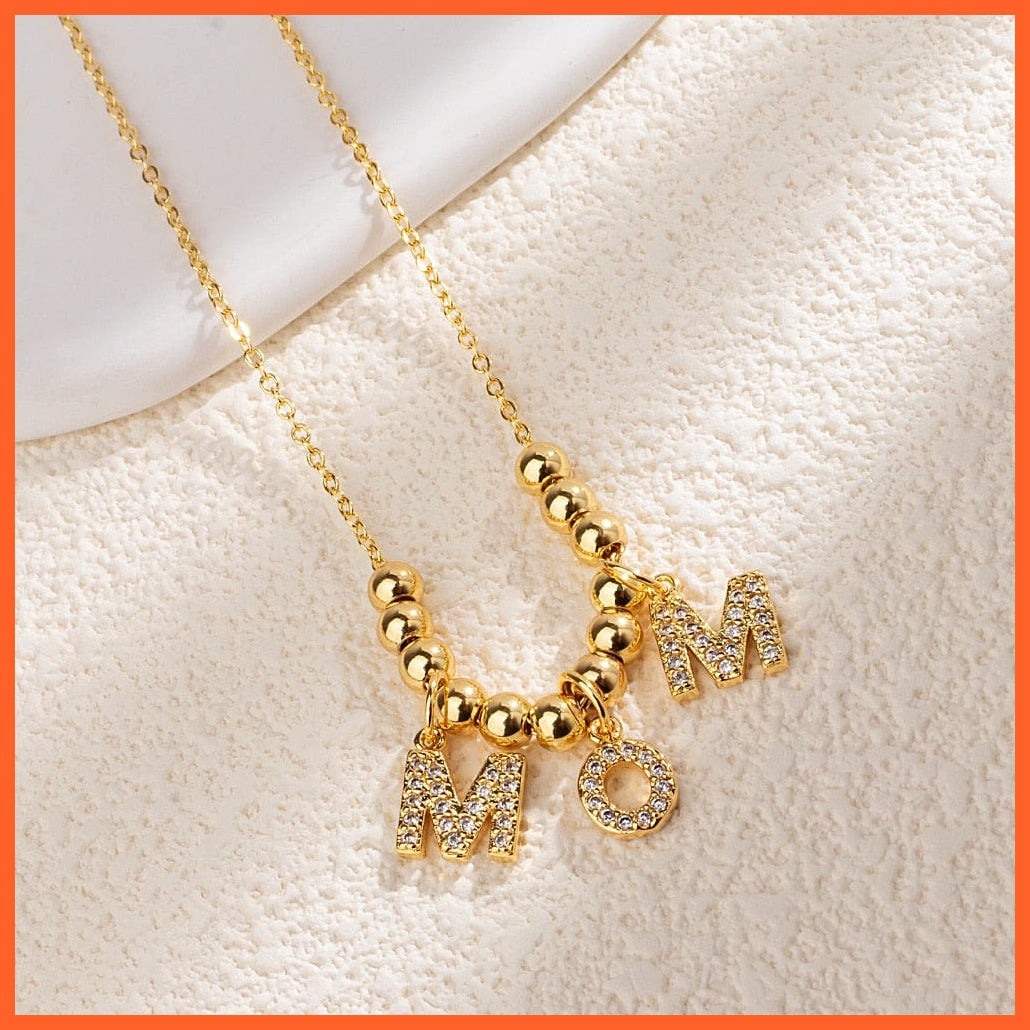 whatagift.com.au Gold Color MOM Charms Pendant Necklace For Women