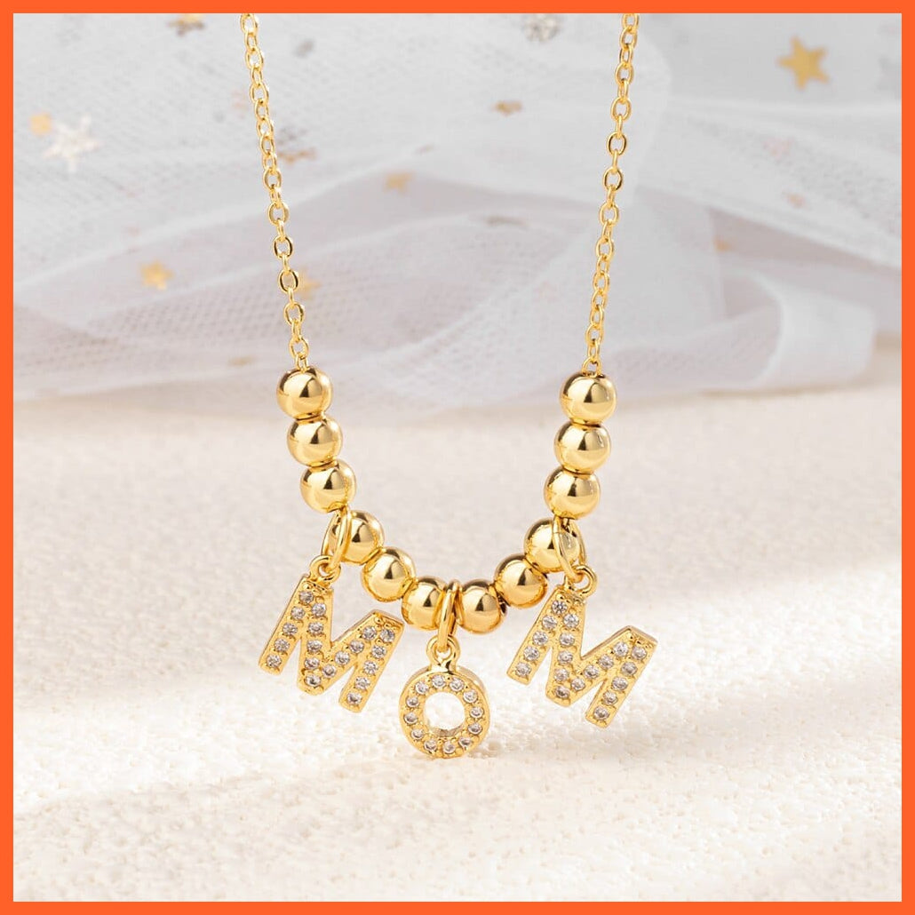whatagift.com.au Gold Color MOM Charms Pendant Necklace For Women