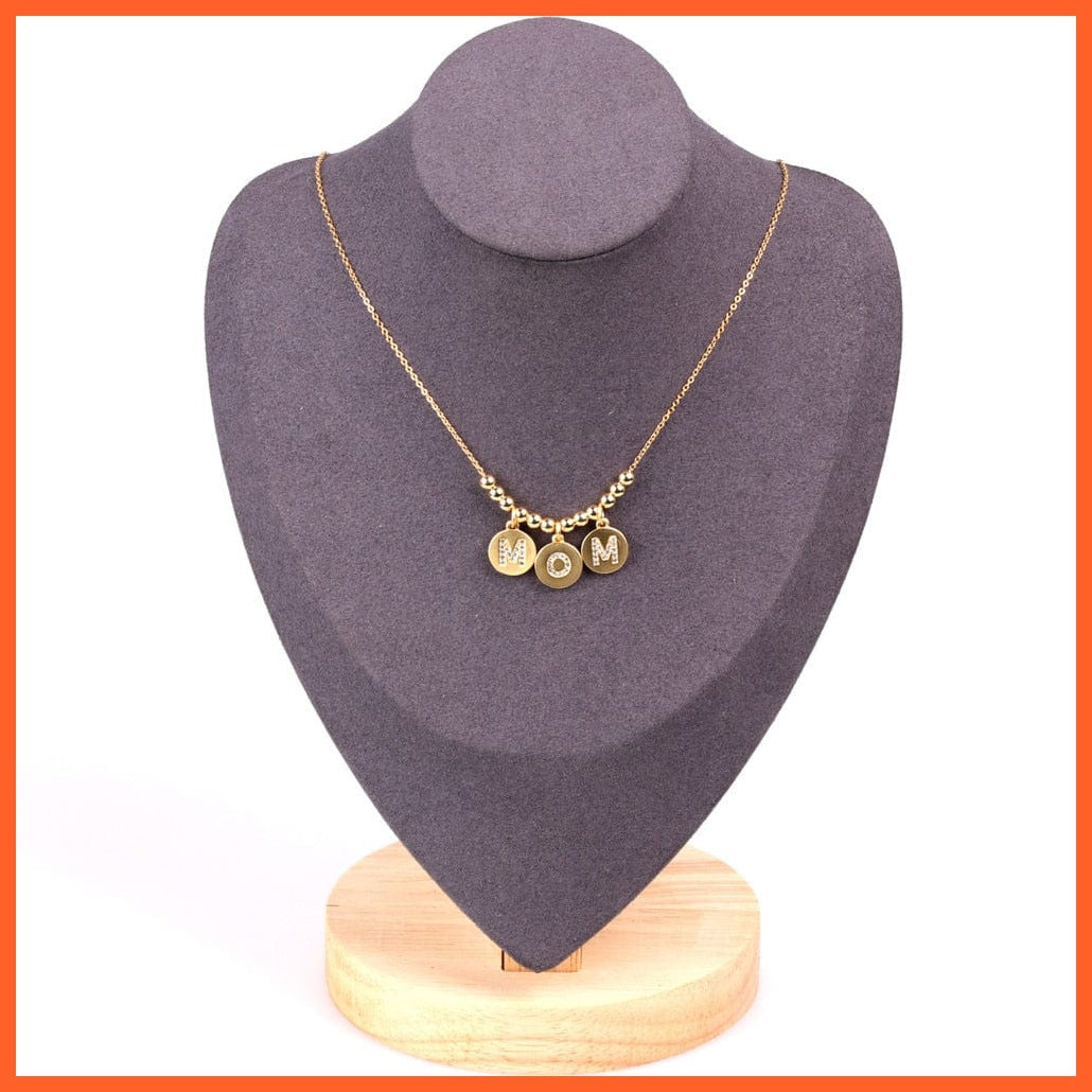 whatagift.com.au Gold Color MOM Charms Pendant Necklace For Women
