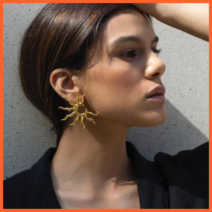 whatagift.com.au Gold colour  Wild Sun Vintage Drop Earrings for Women