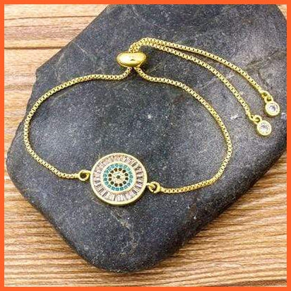 Turkish Evil Eye Bracelet | Women'S Top Quality Cubic Zirconia Chain Bracelet Exquisite Luxury Fashion Jewellery | whatagift.com.au.