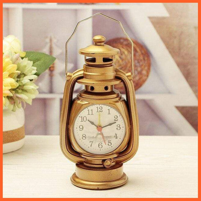 Vintage Craft Oil Lamp Alarm Clock | whatagift.com.au.