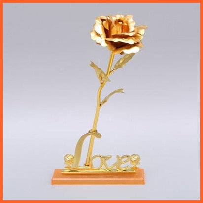 whatagift.com.au Gold with base 24K Foil Plated Rose Gold Lasts Forever | Valentines Day Creative Gift | Love Wedding Decor
