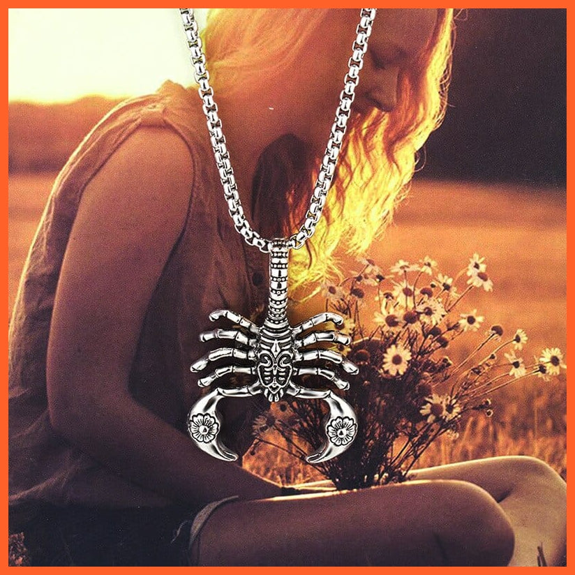 whatagift.uk Gothic Scorpion Pendants Stainless Steel Chain