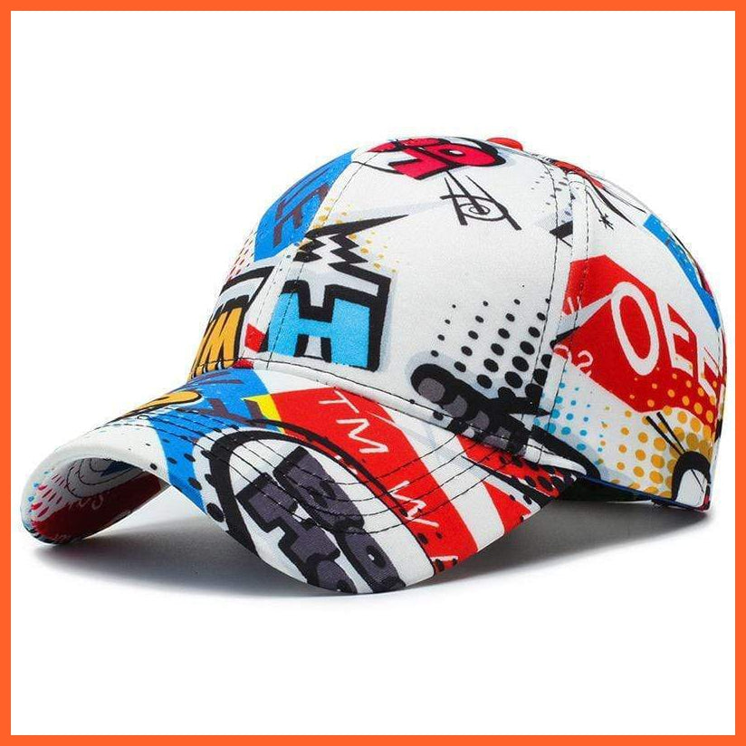 Men Women Breathable Adjustable Graffiti Baseball Collection Hip Hop Caps | Unisex Graffiti Hip Hop Cap | whatagift.com.au.