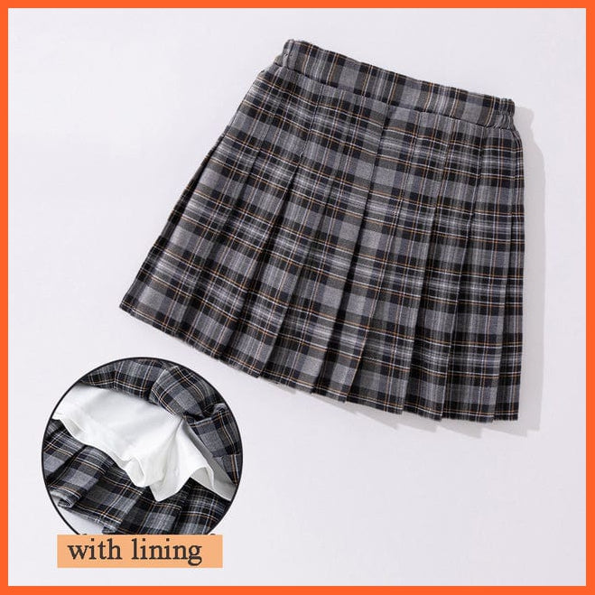 whatagift.com.au gray / 8 Teenage Pleated Skirts for Summer | High Waist Uniforms Skirts