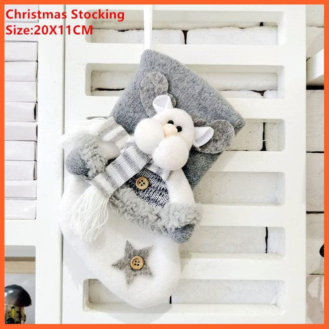 whatagift.com.au gray elk Christmas Stocking Santa Sacks Gift