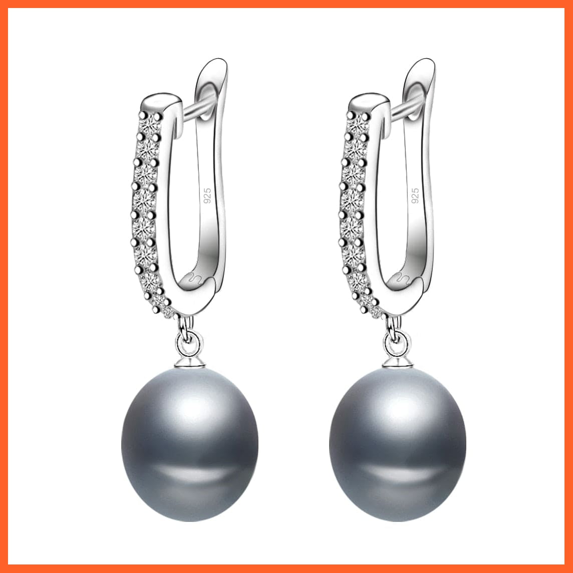 whatagift.com.au gray pearl earring Real Natural Black Pearl Earrings For Women