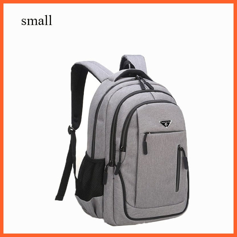 whatagift.com.au Gray small Waterproof Laptop Backpack With Various Compartments