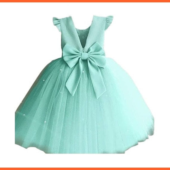 whatagift Green 1 / 2 Girls Gown Dresses For Toddler Kids
