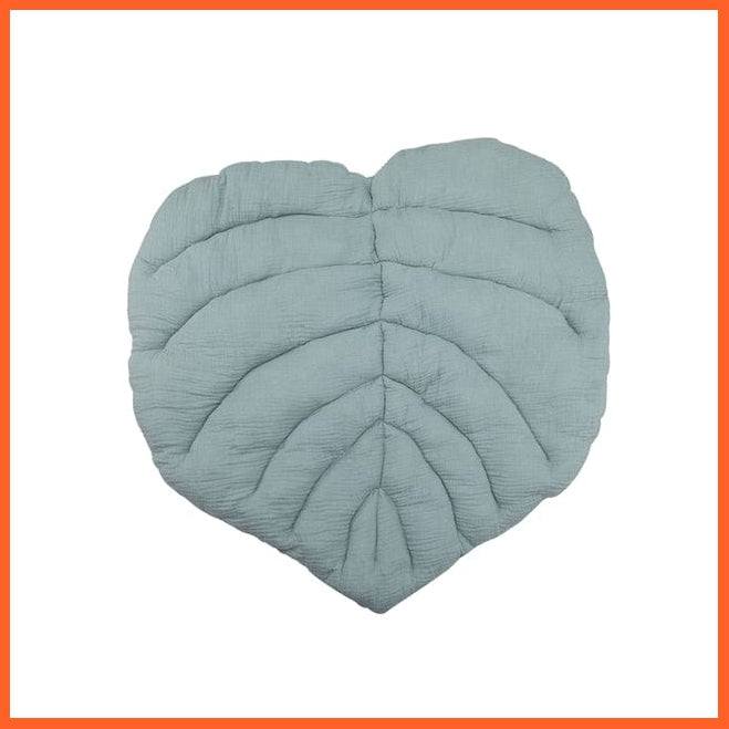 whatagift.com.au Green Baby Play Mat Leaf Shape Cotton Leaves Blanket Soft Rugs