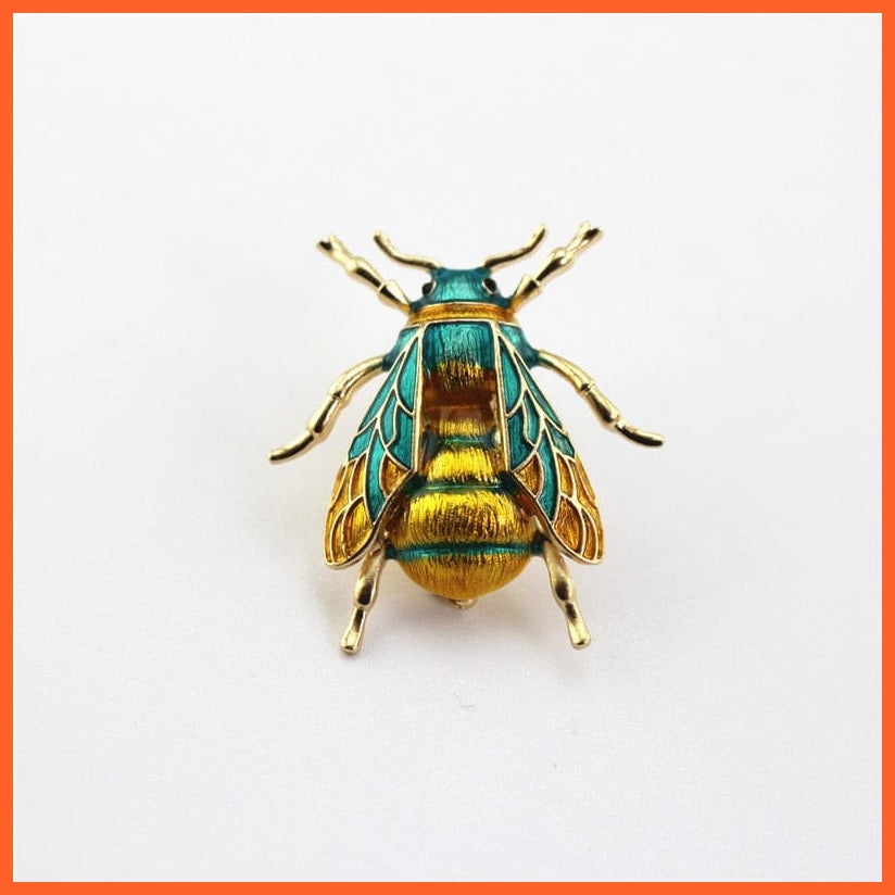 whatagift.com.au Green Bumblebee Brooches For Women | Yellow Bee Brooch Pins