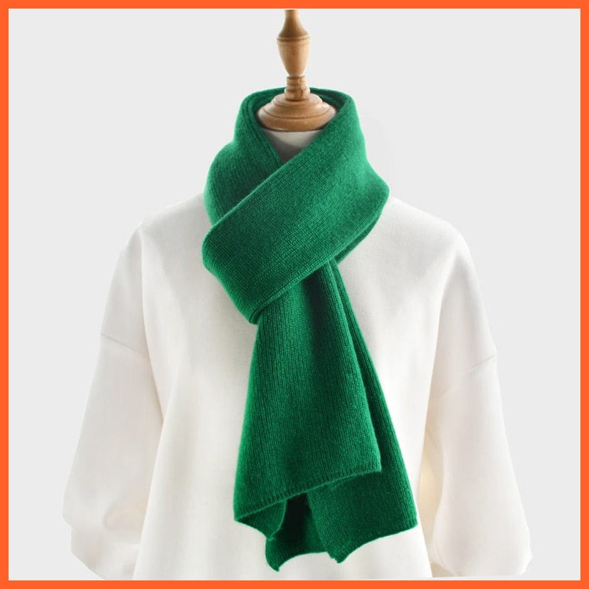 whatagift.com.au Green / China / Adults 152CM Unisex luxury Cashmere Knitted Scarves  | Warm Thick Woolen Scarf