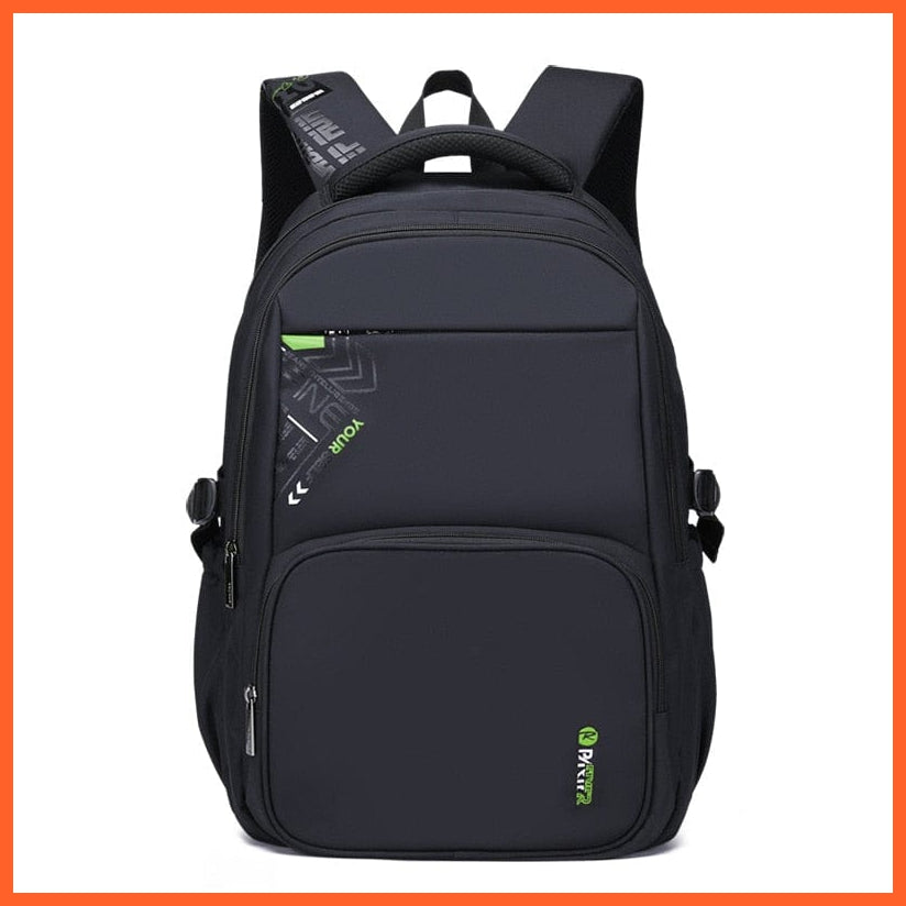 whatagift.com.au green Nylon Waterproof Schoolbags Backpack